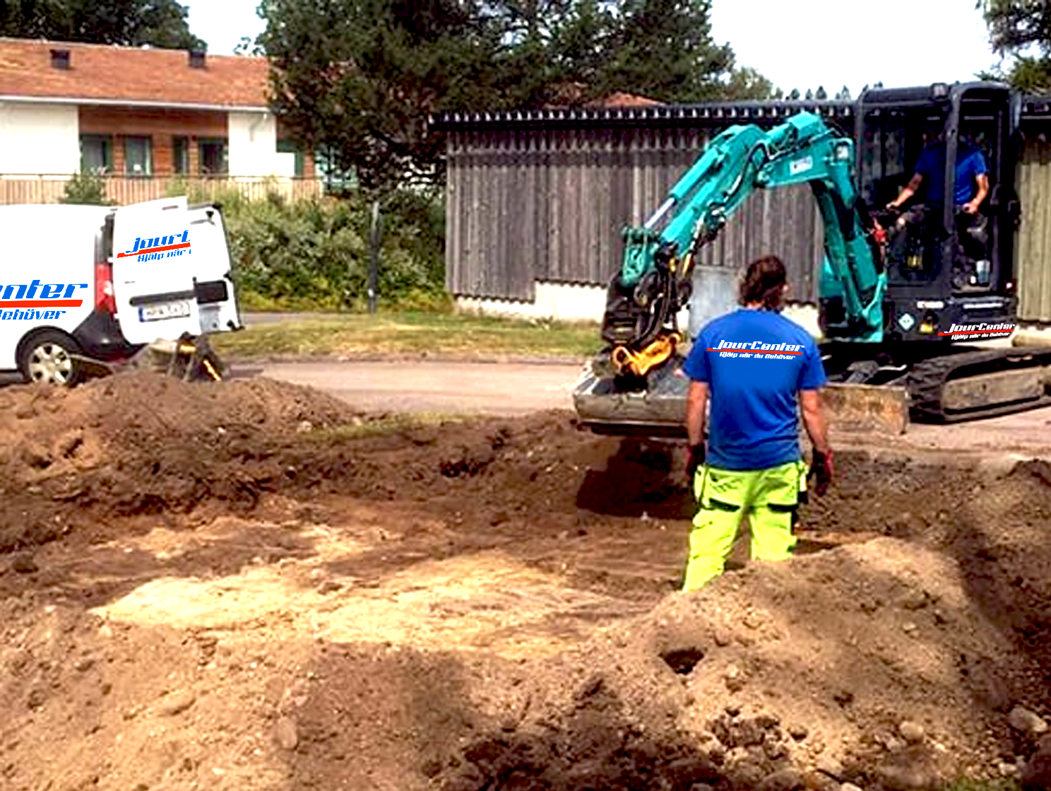 Dränering, hyra grävmaskin i Kungälv