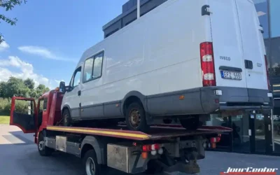 Bilbärgning av Iveco i Göteborg